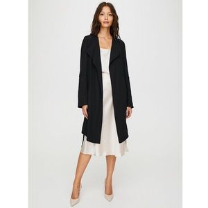 Aritzia Black Flowy Trench Coat